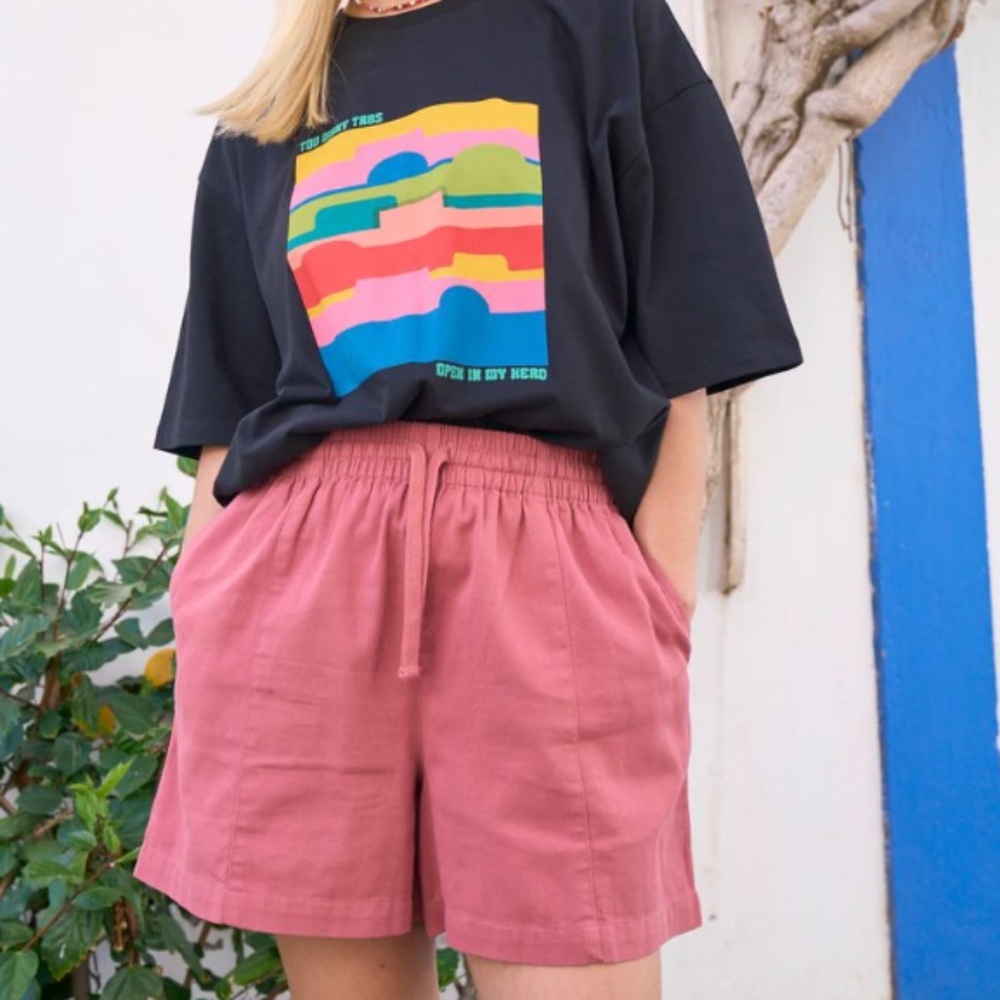 Lucy & Yak Charlie Shorts, Size M, Dusty Pink